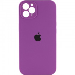 Чехол Silicone Case Square Full Camera Protective (AA) для Apple iPhone 11 Pro (5.8"), Фиолетовый / Grape