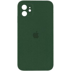 Чехол Silicone Case Square Full Camera Protective (AA) для Apple iPhone 11 (6.1"), Зеленый / Cyprus Green