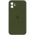 Чохол Silicone Case Square Full Camera Protective (AA) для Apple iPhone 11 (6.1"), Зелений / Dark Olive