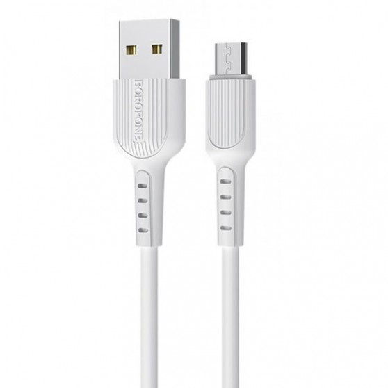 Дата кабель Borofone BX16 USB to MicroUSB (1m), Білий