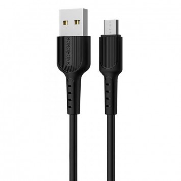 Дата кабель Borofone BX16 USB to MicroUSB (1m), Чорний