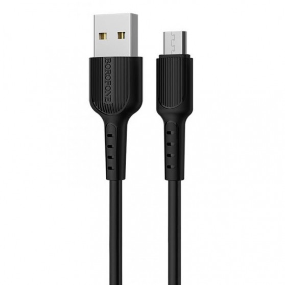 Дата кабель Borofone BX16 USB to MicroUSB (1m), Чорний