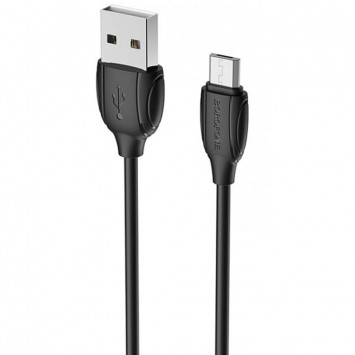 Дата кабель Borofone BX19 USB to MicroUSB (1m), Чорний