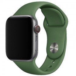 Силиконовый ремешок для Apple watch 42mm/44mm/45mm/49mm, Зеленый / Clover