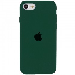 Чехол Silicone Case Full Protective (AA) для iPhone SE 2 / 3 (2020 / 2022) / iPhone 8 / iPhone 7, Зеленый / Forest green