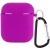 Силиконовый футляр с микрофиброй для наушников Airpods 1/2, Фиолетовый / Grape