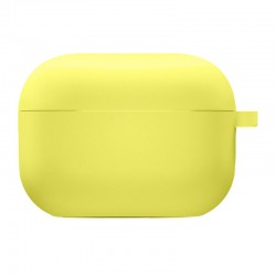 Силиконовый футляр с микрофиброй для наушников Airpods Pro 2, Желтый / Bright Yellow