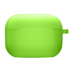 Силіконовий футляр з мікрофіброю для навушників Airpods Pro 2, Салатовий / Neon green