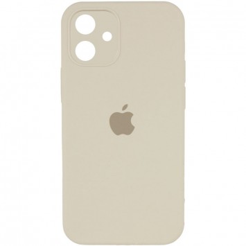 Чохол для iPhone 11 - Silicone Case Square Full Camera Protective (AA), Бежевий / Antigue White