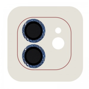 Защитное стекло на камеру для Apple iPhone 12 / 12 mini / 11 - Metal Shine, Синий / Blue