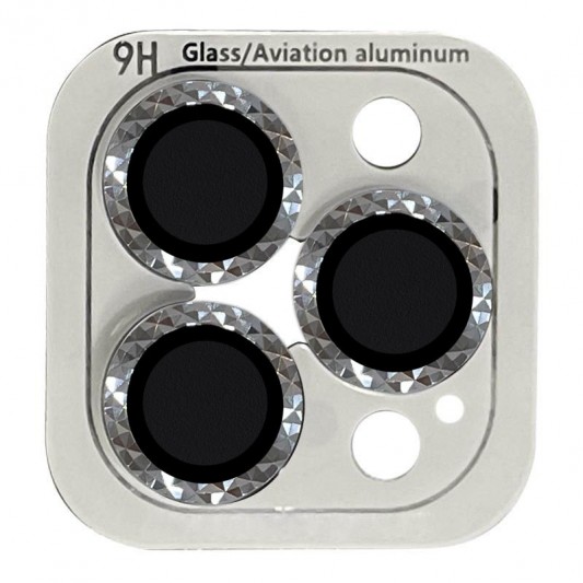 Защитное стекло на камеру для iPhone 12 Pro / 11 Pro / 11 Pro Max - Metal Shine, Серебряный / Silver