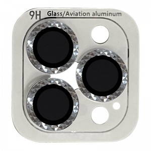 Защитное стекло на камеру для iPhone 12 Pro Max - Metal Shine (в упак.), Серебряный / Silver