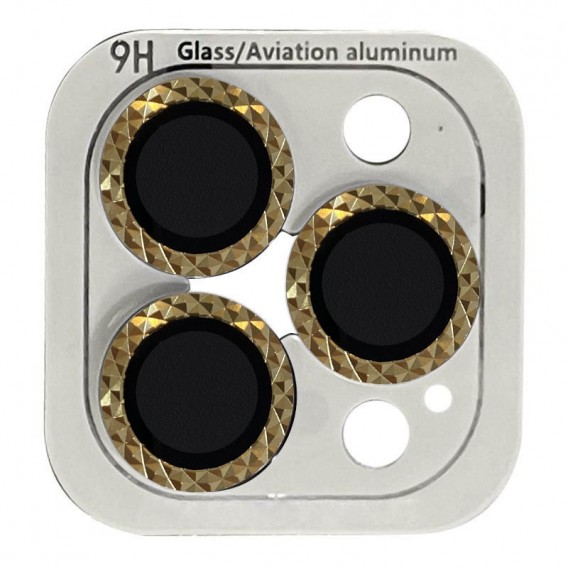 Защитное стекло Metal Shine на камеру (в упак.) для Apple iPhone 12 Pro Max, Золотой / Gold