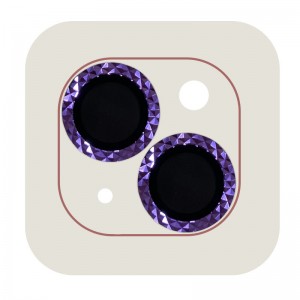 Защитное стекло Metal Shine на камеру (в упак.) для Apple iPhone 14 (6.1") / 14 Plus (6.7"), Фиолетовый / Purple