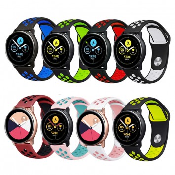 Силіконовий ремінець Sport Nike+ для Xiaomi Amazfit / Samsung 20 mm, lavender/black