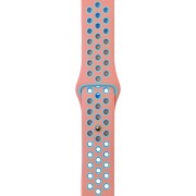 Силиконовый ремешок Sport Nike+ для Xiaomi Amazfit / Samsung 20 mm, light pink/marine green