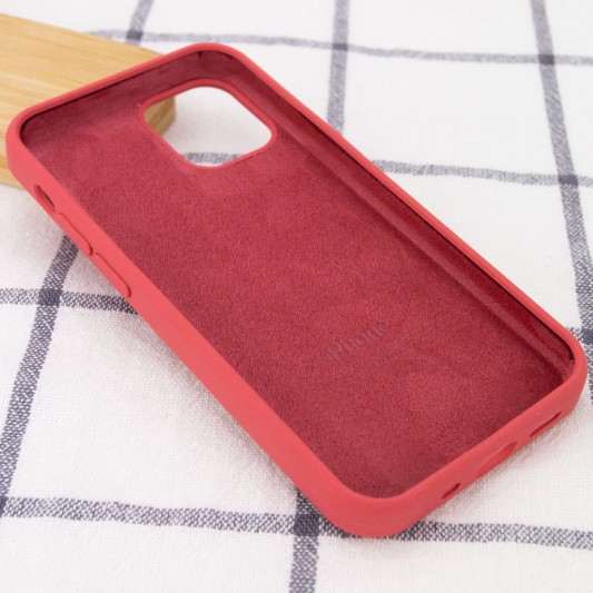 Чехол для Apple iPhone 14 (6.1"") - Silicone Case Full Protective (AA) Красный / Camellia - изображение 2