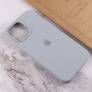 Чехол для Apple iPhone 14 (6.1"") - Silicone Case Full Protective (AA) Серый / Mist Blue