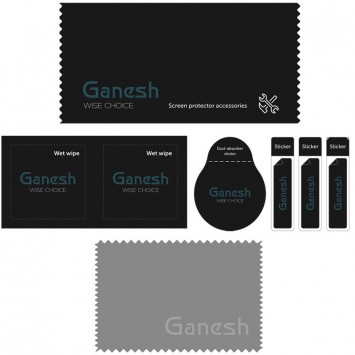 Захисне скло на Apple iPhone 14 Pro Max - Ganesh (Full Cover) Чорний - Захист екрану для iPhone 14 Pro Max - зображення 4 