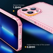 Чохол для Apple iPhone 13 Pro Max (6.7"") - TPU Ease Carbon color series Рожевий / Прозорий