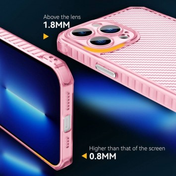 Чехол для Apple iPhone 13 Pro Max (6.7"") - TPU Ease Carbon color series Розовый / Прозрачный - Чехлы для iPhone 13 Pro Max - изображение 2