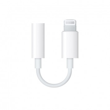 Адаптер для Apple Lightning для 3.5mm Headphone Jack (ААА) (box, no logo) Білий - Lightning - зображення 1 
