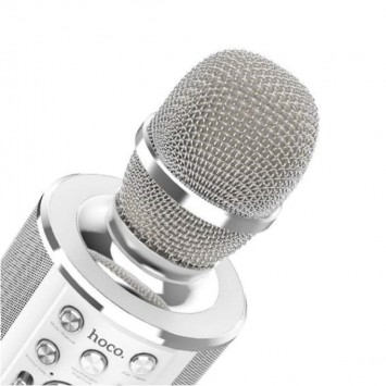 Караоке Микрофон-колонка Hoco BK3 Cool Silver - Колонки / Акустика - изображение 2
