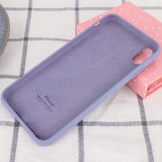 Чехол для Apple iPhone X (5.8"") / XS (5.8"") - Silicone Case Full Protective (AA) Серый / Lavender Gray