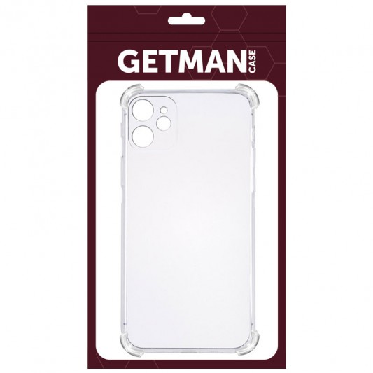 TPU чохол для Apple iPhone 12 (6.1"") - GETMAN Ease logo посилені кути Безбарвний (прозорий) - зображення 1 