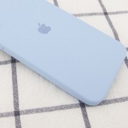 Чехол для Apple iPhone 11 (6.1"") - Silicone Case Square Full Camera Protective (AA) Голубой / Mist blue