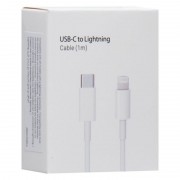 Дата кабель Foxconn для Apple iPhone Type-C для Lightning (AAA grade) (1m) (box, no logo) Білий