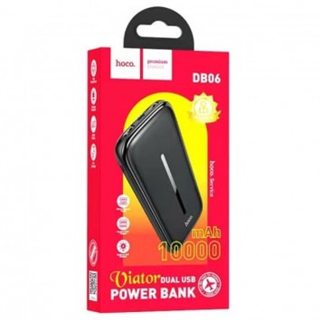 Портативное зарядное устройство Power Bank Hoco DB06 Viator 10000 mAh Черный - Портативные ЗУ (Power Bank) - изображение 1