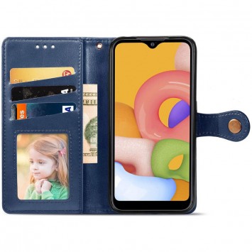 Кожаный чехол-книжка для Samsung Galaxy A73 5G - GETMAN Gallant (PU) Синий - Samsung Galaxy A73 5G - изображение 2