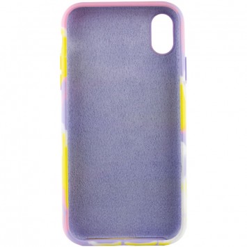 Чохол для Apple iPhone X / XS (5.8"") - Silicone case full Aquarelle Бузково-жовтий - Чохли для iPhone XS - зображення 2 