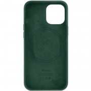 Кожаный чехол для Apple iPhone 13 (6.1"") - Leather Case (AA) with MagSafe Military green