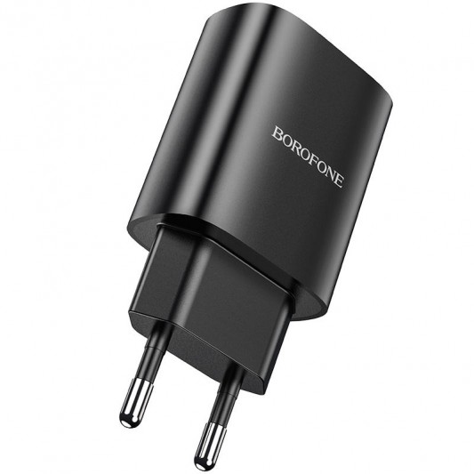 Зарядний пристрій Borofone BN1 (1USB/2.1A) Чорний - зображення 1 