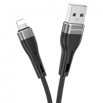 Дата кабель Borofone BX46 Rush USB to Lightning (1m) Чорний - Lightning - зображення 1 