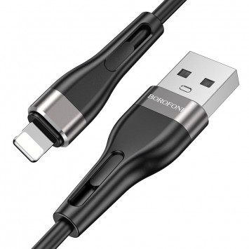 Дата кабель Borofone BX46 Rush USB to Lightning (1m) Чорний - Lightning - зображення 2 