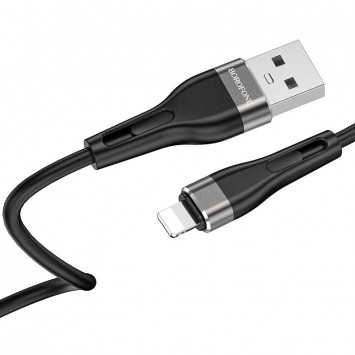 Дата кабель Borofone BX46 Rush USB to Lightning (1m) Чорний - Lightning - зображення 3 