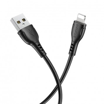 Дата кабель Borofone BX51 Triumph USB to Lightning (1m) Чорний - Lightning - зображення 1 