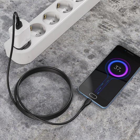 Кабель зарядки для телефона, планшета Borofone BX51 Triumph USB to MicroUSB (1m) Черный - изображение 2