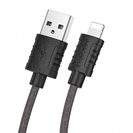 Дата кабель Borofone BX52 Airy USB to Lightning (1m) Чорний - зображення 2 