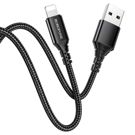 Дата кабель Borofone BX54 Ultra bright USB to Lightning (1m) Черный - изображение 1