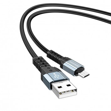 Кабель заряджання для телефону, планшета Borofone BX64 Special USB to MicroUSB (1m) Чорний - MicroUSB кабелі - зображення 2 
