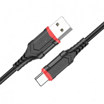 USB кабель для телефону Borofone BX67 USB to Type-C (1m) Чорний - Type-C кабелі - зображення 1 