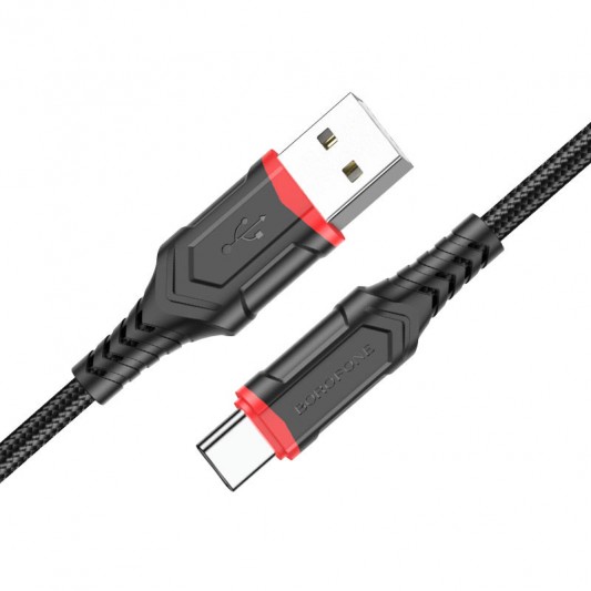 USB кабель для телефона Borofone BX67 USB to Type-C (1m) Черный - изображение 1