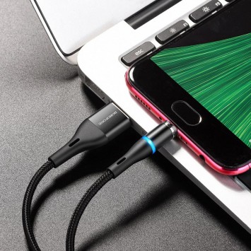Кабель зарядки для телефона, планшета Borofone BU16 Skill magnetic USB to MicroUSB (1.2m) Черный - MicroUSB кабели - изображение 3