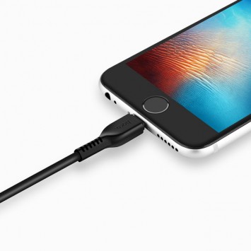 Кабель зарядки Apple Hoco X13 USB to Lightning (1m) Черный - Lightning - изображение 2
