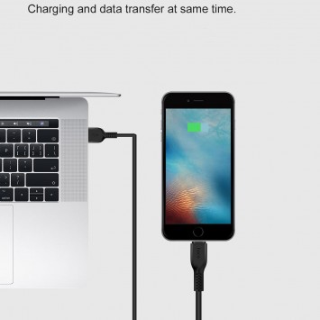 Кабель заряджання Apple Hoco X13 USB to Lightning (1m) Чорний - Lightning - зображення 3 