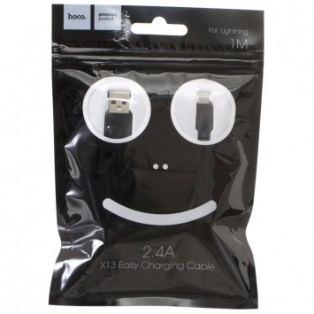 Кабель зарядки Apple Hoco X13 USB to Lightning (1m) Черный - Lightning - изображение 4